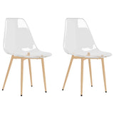 NNEVL Dining Chairs 2 pcs Transparent PET