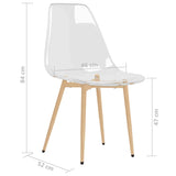 NNEVL Dining Chairs 2 pcs Transparent PET