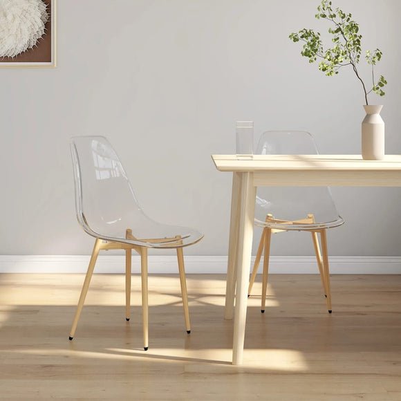 NNEVL Dining Chairs 2 pcs Transparent PET