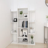 NNEVL Book Cabinet White 86x25.5x140 cm Chipboard