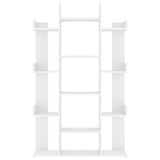 NNEVL Book Cabinet White 86x25.5x140 cm Chipboard