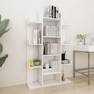 NNEVL Book Cabinet White 86x25.5x140 cm Chipboard