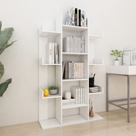 NNEVL Book Cabinet White 86x25.5x140 cm Chipboard