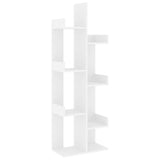 NNEVL Book Cabinet White 48x25.5x140 cm Chipboard