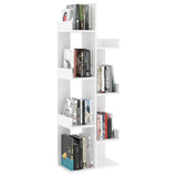 NNEVL Book Cabinet White 48x25.5x140 cm Chipboard