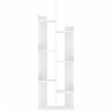 NNEVL Book Cabinet White 48x25.5x140 cm Chipboard