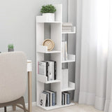NNEVL Book Cabinet White 48x25.5x140 cm Chipboard