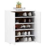 NNEVL Shoe Cabinet White 60x35x70 cm Chipboard