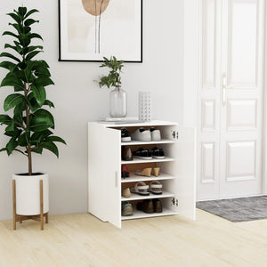 NNEVL Shoe Cabinet White 60x35x70 cm Chipboard