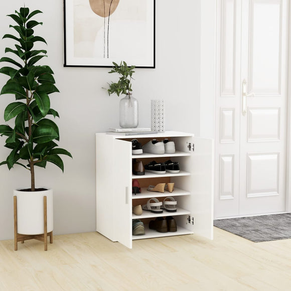NNEVL Shoe Cabinet White 60x35x70 cm Chipboard