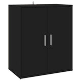 NNEVL Shoe Cabinet Black 60x35x70 cm Chipboard