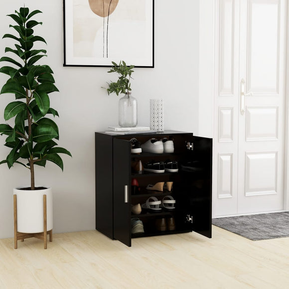 NNEVL Shoe Cabinet Black 60x35x70 cm Chipboard