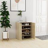 NNEVL Shoe Cabinet Sonoma Oak 60x35x70 cm Chipboard