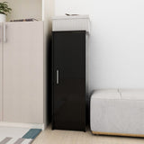 NNEVL Shoe Cabinet High Gloss Black 32x35x92 cm Chipboard