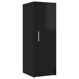 NNEVL Shoe Cabinet High Gloss Black 32x35x92 cm Chipboard