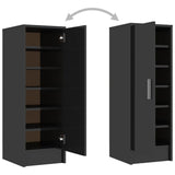 NNEVL Shoe Cabinet High Gloss Black 32x35x92 cm Chipboard