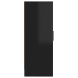 NNEVL Shoe Cabinet High Gloss Black 32x35x92 cm Chipboard