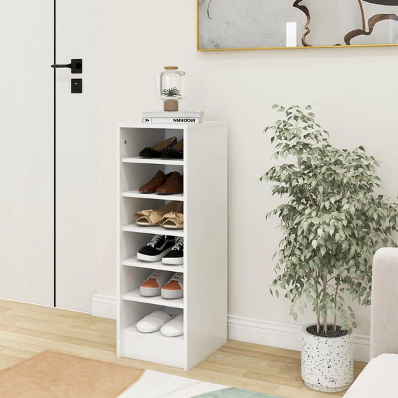 NNEVL Shoe Cabinet White 31.5x35x90 cm Chipboard