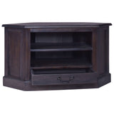 NNEVL Corner TV Cabinet Light Black 80x40x49 cm Solid Wood Mahogany