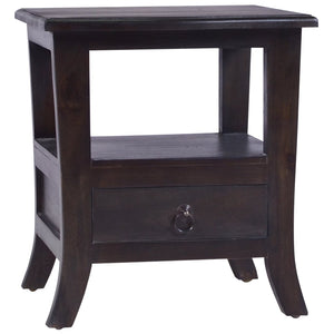 NNEVL Bedside Cabinet Light Black 40x40x45 cm Solid Wood Mahogany