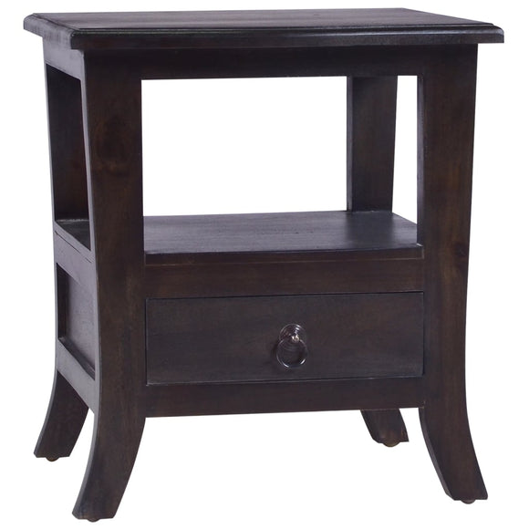 NNEVL Bedside Cabinet Light Black 40x40x45 cm Solid Wood Mahogany