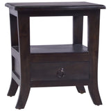 NNEVL Bedside Cabinet Light Black 40x40x45 cm Solid Wood Mahogany