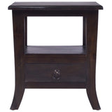 NNEVL Bedside Cabinet Light Black 40x40x45 cm Solid Wood Mahogany