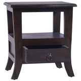 NNEVL Bedside Cabinet Light Black 40x40x45 cm Solid Wood Mahogany