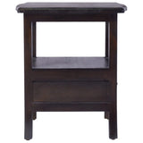 NNEVL Bedside Cabinet Light Black 40x40x45 cm Solid Wood Mahogany