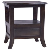 NNEVL Bedside Cabinet Light Black 40x40x45 cm Solid Wood Mahogany