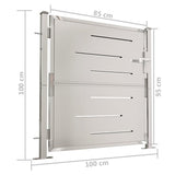 NNEVL Garden Gate 100x100 cm Stainless Steel