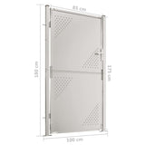 NNEVL Garden Gate 100x180 cm Stainless Steel