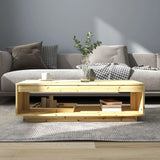 NNEVL Coffee Table 110x50x33.5 cm Solid Firwood