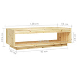 NNEVL Coffee Table 110x50x33.5 cm Solid Firwood
