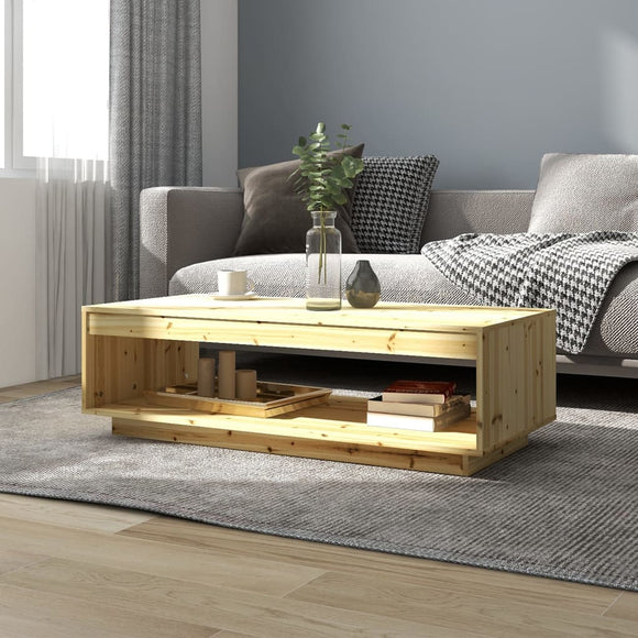 NNEVL Coffee Table 110x50x33.5 cm Solid Firwood