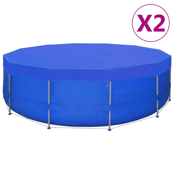 NNEVL Pool Covers 2 pcs PE Round 540 cm 90 g/m²