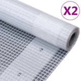 NNEVL Leno Tarpaulins 2 pcs 260 g/m² 4x8 m White