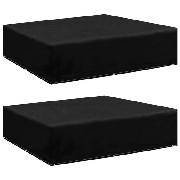 NNEVL Garden Furniture Covers 2 pcs 8 Eyelets 200x200x70 cm