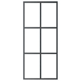 NNEVL Sliding Door with Hardware Set ESG Glass&Aluminium 90x205 cm
