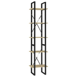 NNEVL 5-Tier Book Cabinet Sonoma Oak 40x30x175 cm Engineered Wood