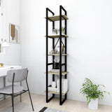 NNEVL 5-Tier Book Cabinet Sonoma Oak 40x30x175 cm Engineered Wood