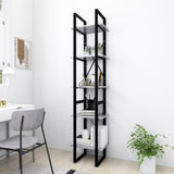NNEVL 5-Tier Book Cabinet Concrete Grey 40x30x175 cm Engineered Wood