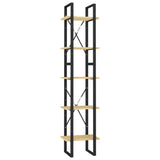 NNEVL 5-Tier Book Cabinet 40x30x175 cm Pinewood