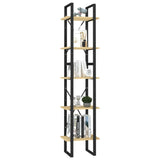 NNEVL 5-Tier Book Cabinet 40x30x175 cm Pinewood