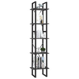 NNEVL 5-Tier Book Cabinet Grey 40x30x175 cm Pinewood