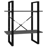 NNEVL 5-Tier Book Cabinet Grey 60x30x175 cm Engineered Wood