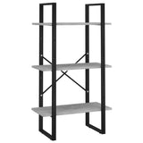 NNEVL 5-Tier Book Cabinet Concrete Grey 60x30x175 cm Engineered Wood