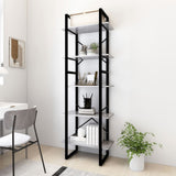 NNEVL 5-Tier Book Cabinet Concrete Grey 60x30x175 cm Engineered Wood