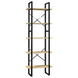 NNEVL 5-Tier Book Cabinet 60x30x175 cm Pinewood