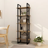 NNEVL 5-Tier Book Cabinet Brown 60x30x175 cm Pinewood